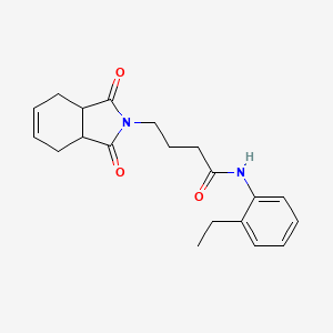 molecular formula C20H24N2O3 B5171370 4-(1,3-dioxo-1,3,3a,4,7,7a-hexahydro-2H-isoindol-2-yl)-N-(2-ethylphenyl)butanamide 