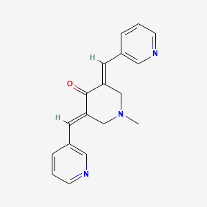 molecular formula C18H17N3O B5171377 1-methyl-3,5-bis(3-pyridinylmethylene)-4-piperidinone CAS No. 871361-89-6