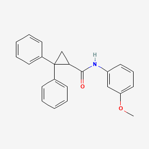 molecular formula C23H21NO2 B5171388 N-(3-methoxyphenyl)-2,2-diphenylcyclopropanecarboxamide 