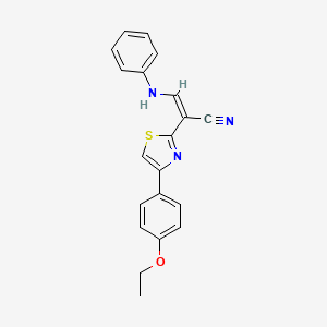 molecular formula C20H17N3OS B5171395 3-anilino-2-[4-(4-ethoxyphenyl)-1,3-thiazol-2-yl]acrylonitrile 