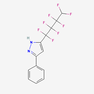 molecular formula C13H8F8N2 B5171433 5-(1,1,2,2,3,3,4,4-octafluorobutyl)-3-phenyl-1H-pyrazole 