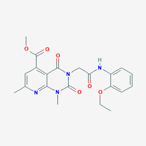 molecular formula C21H22N4O6 B5171437 methyl 3-{2-[(2-ethoxyphenyl)amino]-2-oxoethyl}-1,7-dimethyl-2,4-dioxo-1,2,3,4-tetrahydropyrido[2,3-d]pyrimidine-5-carboxylate 