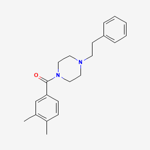 molecular formula C21H26N2O B5171475 1-(3,4-dimethylbenzoyl)-4-(2-phenylethyl)piperazine 
