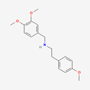 molecular formula C18H23NO3 B5171494 (3,4-dimethoxybenzyl)[2-(4-methoxyphenyl)ethyl]amine CAS No. 40172-00-7