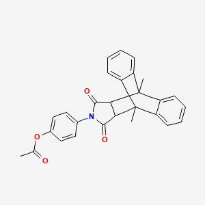 molecular formula C28H23NO4 B5171497 4-(1,8-dimethyl-16,18-dioxo-17-azapentacyclo[6.6.5.0~2,7~.0~9,14~.0~15,19~]nonadeca-2,4,6,9,11,13-hexaen-17-yl)phenyl acetate 