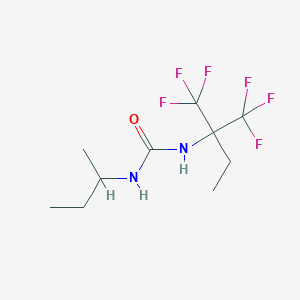 molecular formula C10H16F6N2O B5171507 N-[1,1-bis(trifluoromethyl)propyl]-N'-(sec-butyl)urea 