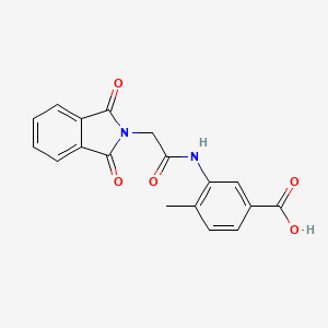 molecular formula C18H14N2O5 B5171518 3-{[(1,3-dioxo-1,3-dihydro-2H-isoindol-2-yl)acetyl]amino}-4-methylbenzoic acid 