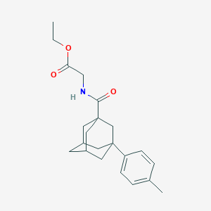 molecular formula C22H29NO3 B5171538 ethyl N-{[3-(4-methylphenyl)-1-adamantyl]carbonyl}glycinate 