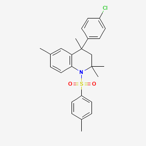 molecular formula C26H28ClNO2S B5171549 4-(4-chlorophenyl)-2,2,4,6-tetramethyl-1-[(4-methylphenyl)sulfonyl]-1,2,3,4-tetrahydroquinoline 