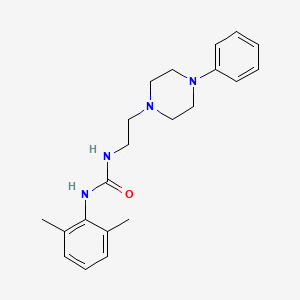 molecular formula C21H28N4O B5171573 N-(2,6-dimethylphenyl)-N'-[2-(4-phenyl-1-piperazinyl)ethyl]urea 