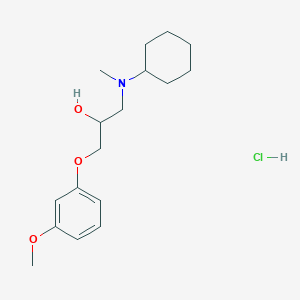 molecular formula C17H28ClNO3 B5171586 1-[cyclohexyl(methyl)amino]-3-(3-methoxyphenoxy)-2-propanol hydrochloride 
