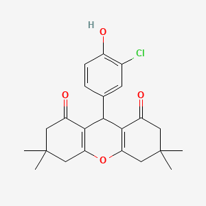 molecular formula C23H25ClO4 B5171594 9-(3-chloro-4-hydroxyphenyl)-3,3,6,6-tetramethyl-3,4,5,6,7,9-hexahydro-1H-xanthene-1,8(2H)-dione 