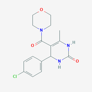 molecular formula C16H18ClN3O3 B5171608 4-(4-chlorophenyl)-6-methyl-5-(4-morpholinylcarbonyl)-3,4-dihydro-2(1H)-pyrimidinone 