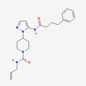 N-allyl-4-{5-[(4-phenylbutanoyl)amino]-1H-pyrazol-1-yl}-1-piperidinecarboxamide