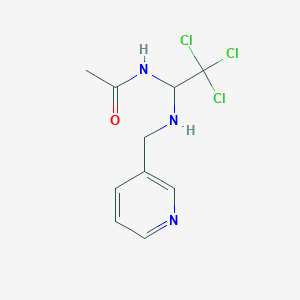 molecular formula C10H12Cl3N3O B5171639 N-{2,2,2-trichloro-1-[(3-pyridinylmethyl)amino]ethyl}acetamide 