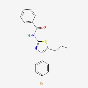 molecular formula C19H17BrN2OS B5171658 N-[4-(4-bromophenyl)-5-propyl-1,3-thiazol-2-yl]benzamide 