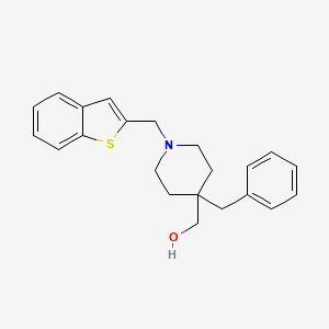 molecular formula C22H25NOS B5171672 [1-(1-benzothien-2-ylmethyl)-4-benzyl-4-piperidinyl]methanol 