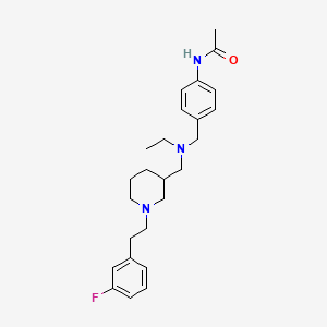 molecular formula C25H34FN3O B5171693 N-(4-{[ethyl({1-[2-(3-fluorophenyl)ethyl]-3-piperidinyl}methyl)amino]methyl}phenyl)acetamide 
