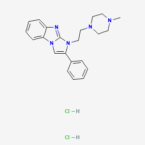 molecular formula C22H27Cl2N5 B5171698 1-[2-(4-methyl-1-piperazinyl)ethyl]-2-phenyl-1H-imidazo[1,2-a]benzimidazole dihydrochloride 