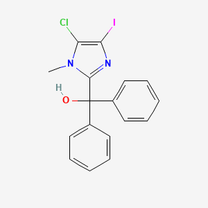 molecular formula C17H14ClIN2O B5171703 (5-chloro-4-iodo-1-methyl-1H-imidazol-2-yl)(diphenyl)methanol 