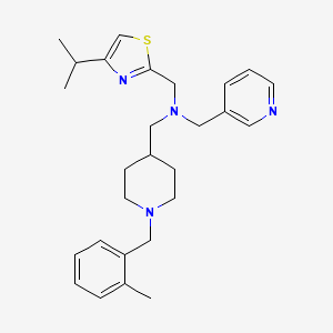 molecular formula C27H36N4S B5171713 1-(4-isopropyl-1,3-thiazol-2-yl)-N-{[1-(2-methylbenzyl)-4-piperidinyl]methyl}-N-(3-pyridinylmethyl)methanamine 