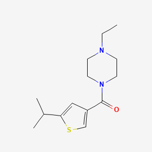 molecular formula C14H22N2OS B5171734 1-ethyl-4-[(5-isopropyl-3-thienyl)carbonyl]piperazine 