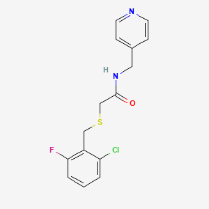 molecular formula C15H14ClFN2OS B5171749 2-[(2-chloro-6-fluorobenzyl)thio]-N-(4-pyridinylmethyl)acetamide 
