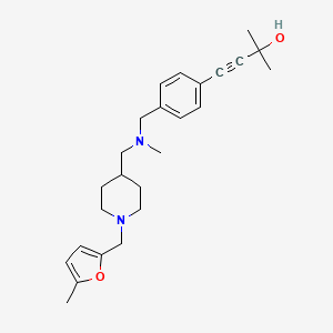 2-methyl-4-(4-{[methyl({1-[(5-methyl-2-furyl)methyl]-4-piperidinyl}methyl)amino]methyl}phenyl)-3-butyn-2-ol