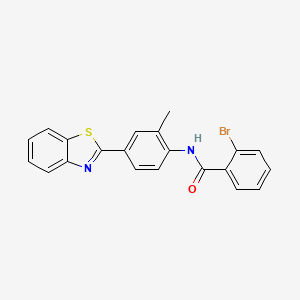 molecular formula C21H15BrN2OS B5171767 N-[4-(1,3-benzothiazol-2-yl)-2-methylphenyl]-2-bromobenzamide 