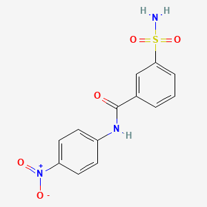 molecular formula C13H11N3O5S B5171798 3-(aminosulfonyl)-N-(4-nitrophenyl)benzamide 