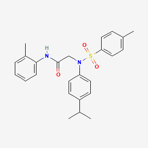 molecular formula C25H28N2O3S B5171813 N~2~-(4-isopropylphenyl)-N~1~-(2-methylphenyl)-N~2~-[(4-methylphenyl)sulfonyl]glycinamide 
