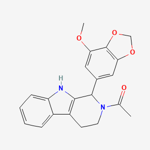 2-acetyl-1-(7-methoxy-1,3-benzodioxol-5-yl)-2,3,4,9-tetrahydro-1H-beta-carboline