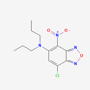 molecular formula C12H15ClN4O3 B5171827 7-chloro-4-nitro-N,N-dipropyl-2,1,3-benzoxadiazol-5-amine 