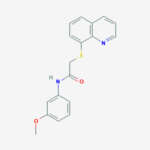 molecular formula C18H16N2O2S B5171855 N-(3-methoxyphenyl)-2-(8-quinolinylthio)acetamide 