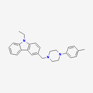 molecular formula C26H29N3 B5171859 9-ethyl-3-{[4-(4-methylphenyl)-1-piperazinyl]methyl}-9H-carbazole 
