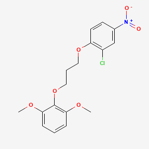 molecular formula C17H18ClNO6 B5171883 2-[3-(2-chloro-4-nitrophenoxy)propoxy]-1,3-dimethoxybenzene 