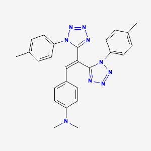 molecular formula C26H25N9 B5171887 (4-{2,2-bis[1-(4-methylphenyl)-1H-tetrazol-5-yl]vinyl}phenyl)dimethylamine 