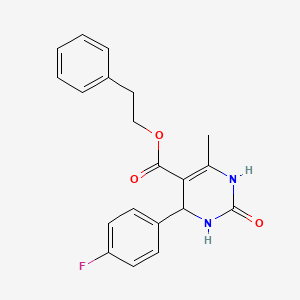 molecular formula C20H19FN2O3 B5171903 2-phenylethyl 4-(4-fluorophenyl)-6-methyl-2-oxo-1,2,3,4-tetrahydro-5-pyrimidinecarboxylate 