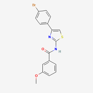 N-[4-(4-bromophenyl)-1,3-thiazol-2-yl]-3-methoxybenzamide