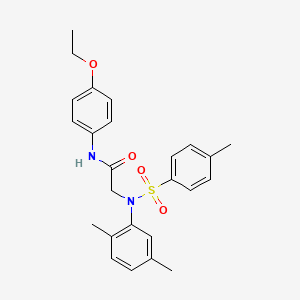 molecular formula C25H28N2O4S B5171914 N~2~-(2,5-dimethylphenyl)-N~1~-(4-ethoxyphenyl)-N~2~-[(4-methylphenyl)sulfonyl]glycinamide 