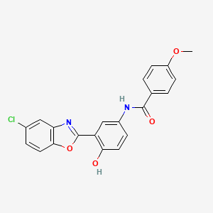 molecular formula C21H15ClN2O4 B5171961 N-[3-(5-chloro-1,3-benzoxazol-2-yl)-4-hydroxyphenyl]-4-methoxybenzamide 