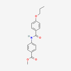 molecular formula C18H19NO4 B5171968 methyl 4-[(4-propoxybenzoyl)amino]benzoate 