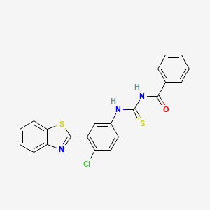 molecular formula C21H14ClN3OS2 B5171978 N-({[3-(1,3-benzothiazol-2-yl)-4-chlorophenyl]amino}carbonothioyl)benzamide 