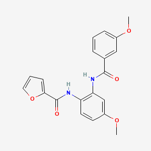 molecular formula C20H18N2O5 B5171999 N-{4-methoxy-2-[(3-methoxybenzoyl)amino]phenyl}-2-furamide 