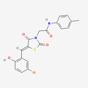 molecular formula C19H15BrN2O4S B5172009 2-[5-(5-bromo-2-hydroxybenzylidene)-2,4-dioxo-1,3-thiazolidin-3-yl]-N-(4-methylphenyl)acetamide 