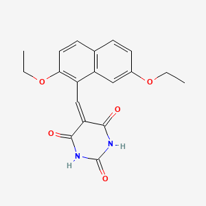 molecular formula C19H18N2O5 B5172057 5-[(2,7-diethoxy-1-naphthyl)methylene]-2,4,6(1H,3H,5H)-pyrimidinetrione 