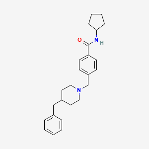 molecular formula C25H32N2O B5172069 4-[(4-benzyl-1-piperidinyl)methyl]-N-cyclopentylbenzamide 