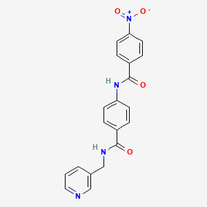 molecular formula C20H16N4O4 B5172106 4-nitro-N-(4-{[(3-pyridinylmethyl)amino]carbonyl}phenyl)benzamide 