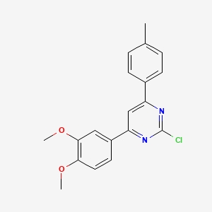 molecular formula C19H17ClN2O2 B5172140 2-chloro-4-(3,4-dimethoxyphenyl)-6-(4-methylphenyl)pyrimidine 