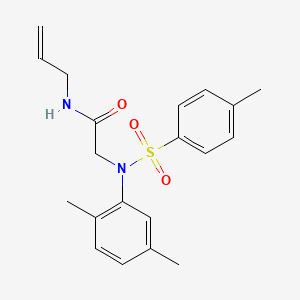 molecular formula C20H24N2O3S B5172192 N~1~-allyl-N~2~-(2,5-dimethylphenyl)-N~2~-[(4-methylphenyl)sulfonyl]glycinamide 